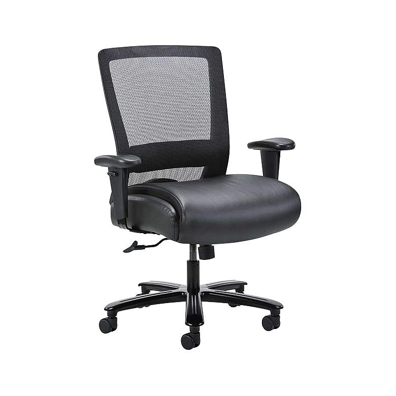 Image 1 Boss Black Mesh Swivel Adjustable Heavy Duty Office Chair