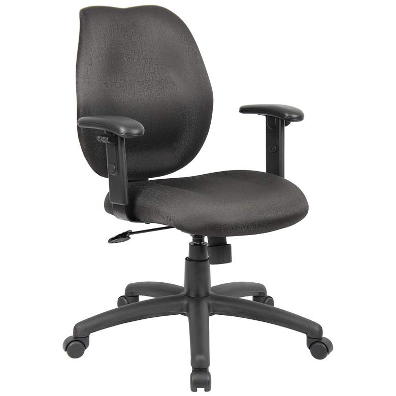 Image 1 Boss Black Mid-Back Task Chair with Adjustable Arms