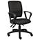 Boss Black Multi-Function Fabric Task Chair with Loop Arms