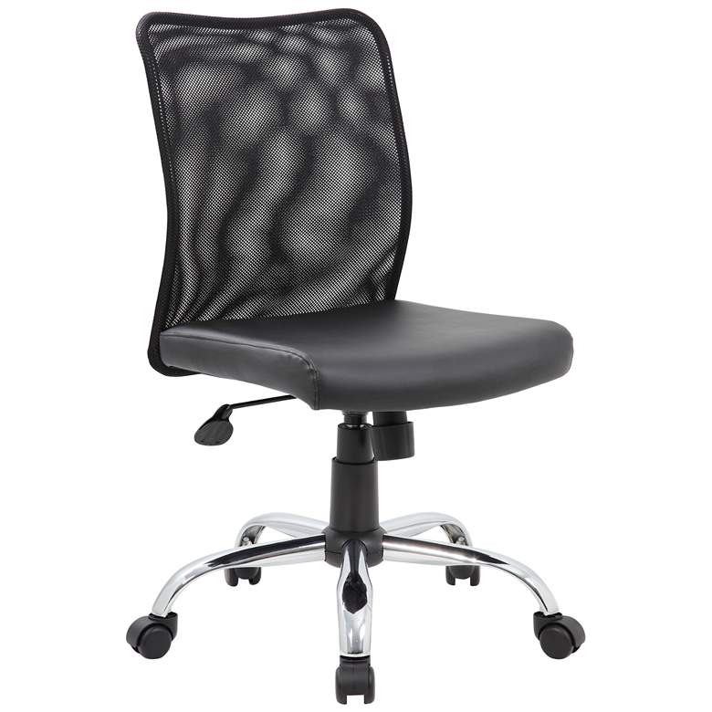 Image 1 Boss Black Vinyl Budget Mesh Task Chair