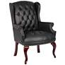 Boss Black Wingback Traditional Guest Chair