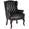 Boss Black Wingback Traditional Guest Chair