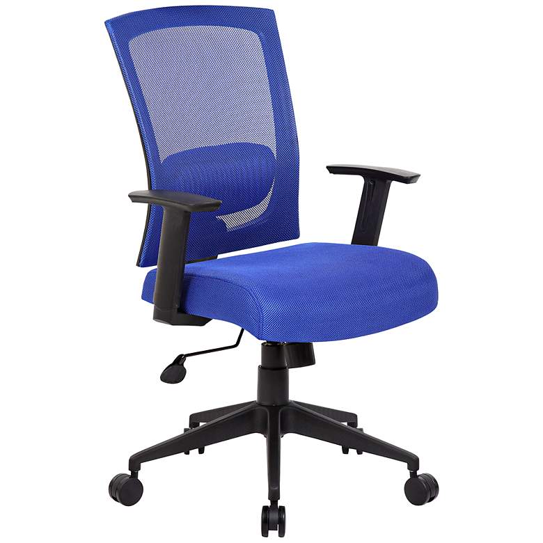 Image 1 Boss Blue Mesh Fabric Adjustable Task Chair