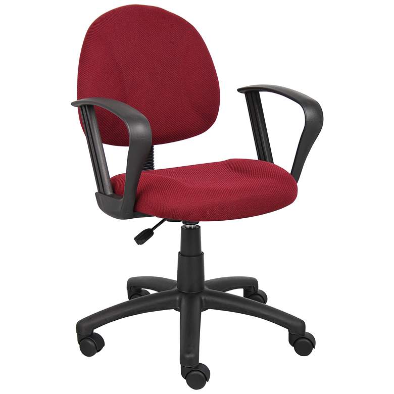 Image 1 Boss Burgundy Deluxe Posture Chair with Loop Arms