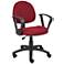 Boss Burgundy Deluxe Posture Chair with Loop Arms