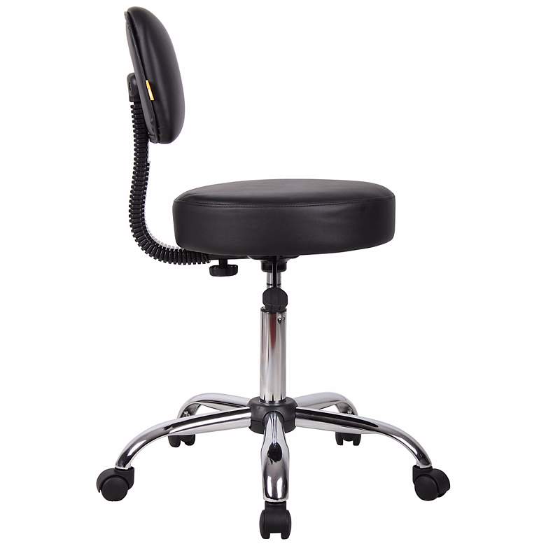 Image 2 Boss Caressoft Black Medical Stool or Drafting Stool more views