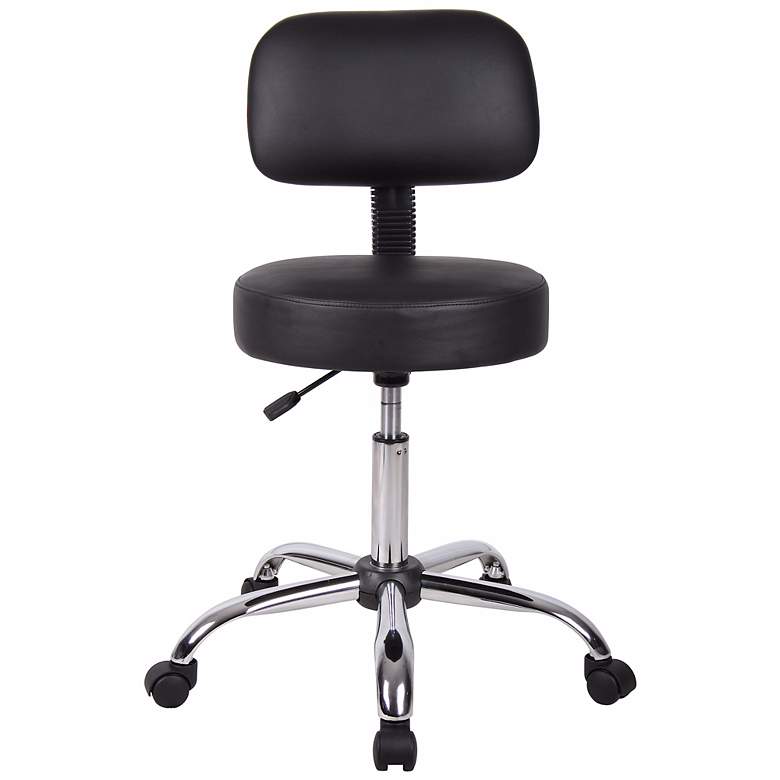 Image 3 Boss Caressoft Black Medical Stool or Drafting Stool more views