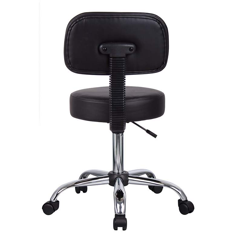 Image 4 Boss Caressoft Black Medical Stool or Drafting Stool more views