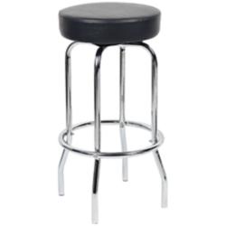Boss Chrome 29" Black Barstool