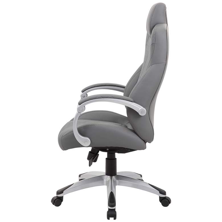 Image 6 Boss Gray Adjustable Executive Hinged-Arm Office Chair more views