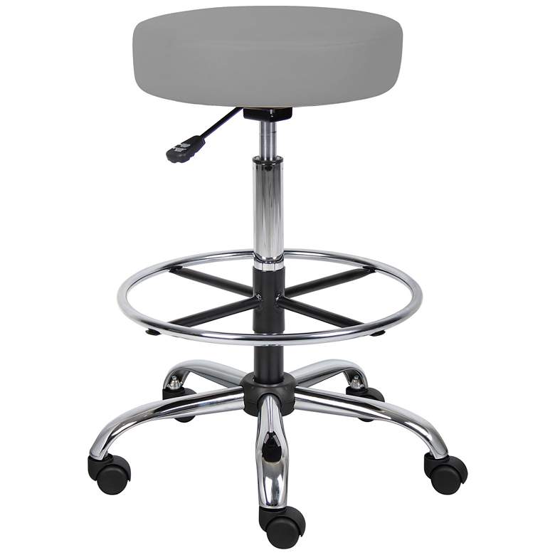 Image 1 Boss Gray Antimicrobial Vinyl Medical/Drafting Stool