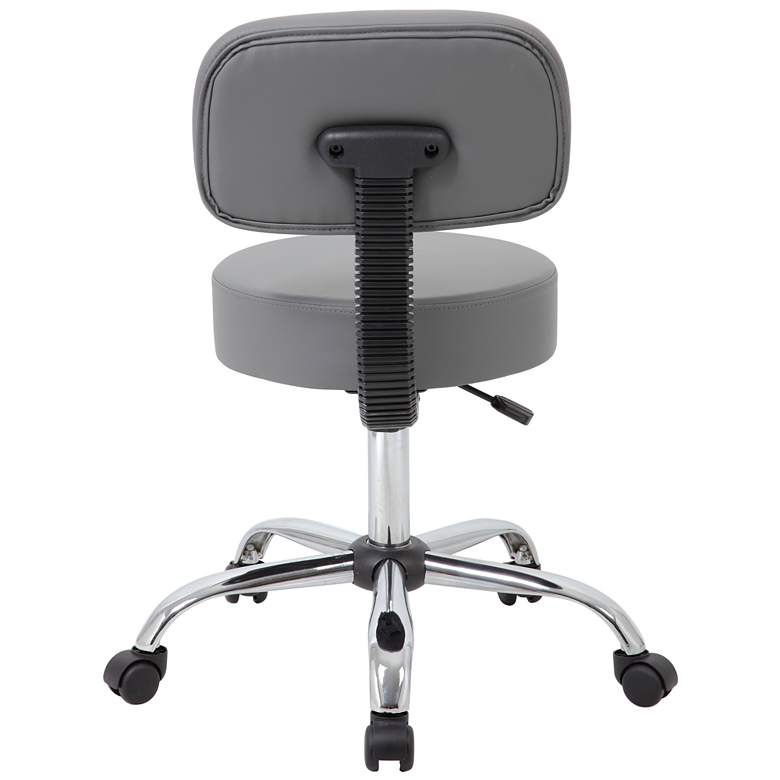 Image 4 Boss Gray Caressoft Swivel Adjustable Medical/Drafting Stool more views