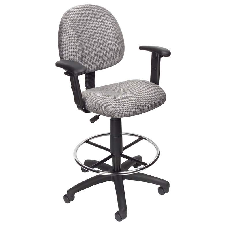 Image 1 Boss Gray Ergonomic Works Adjustable Drafting Chair