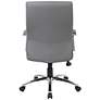 4_Boss Gray LeatherPlus Adjustable Swivel Executive Chair more views