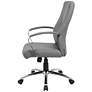 5_Boss Gray LeatherPlus Adjustable Swivel Executive Chair more views