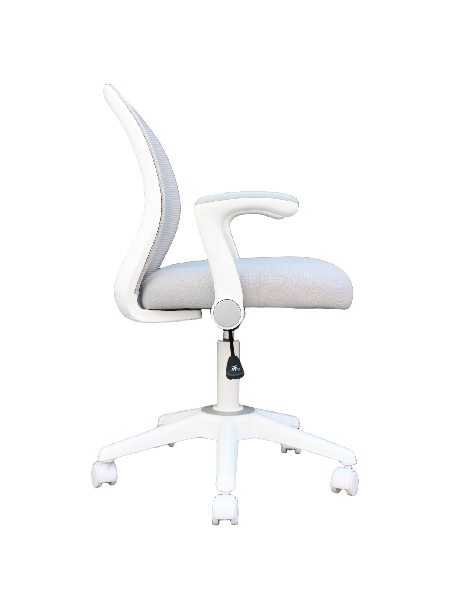 Image 5 Boss Gray Mesh White Frame Flip Arm Task Chair more views