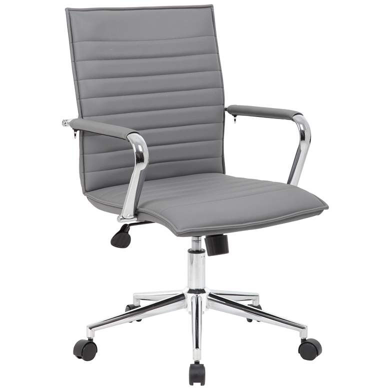 Image 1 Boss Gray Vinyl Hospitality Chair