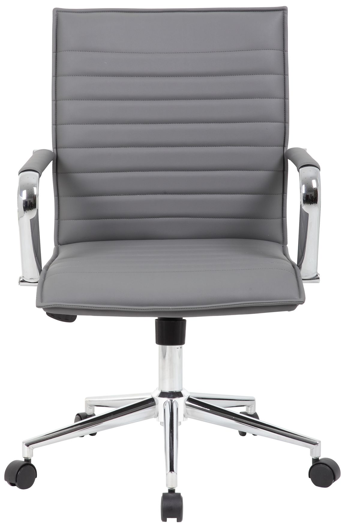 Boss Gray Vinyl Hospitality Chair