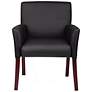 2_Boss Mahogany Box Arm Black Guest Chair more views