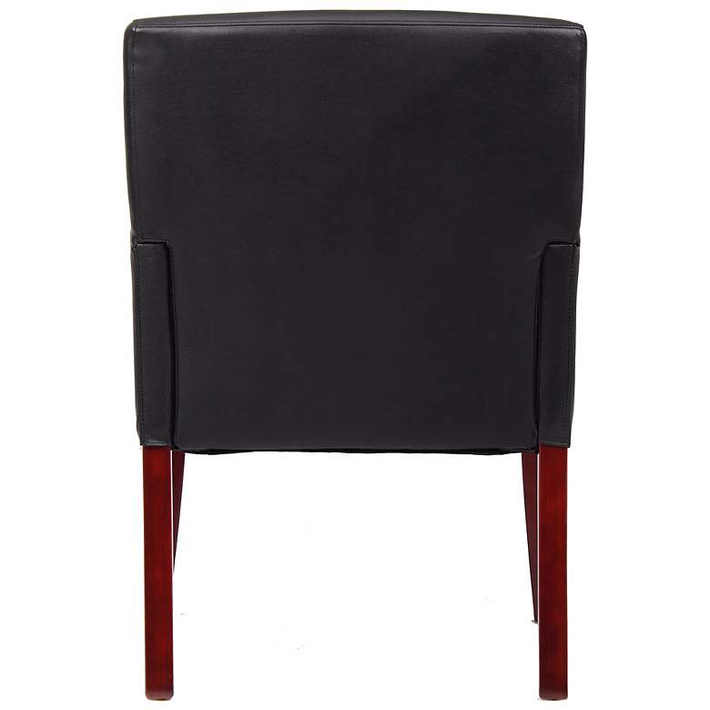 Image 3 Boss Mahogany Box Arm Black Guest Chair more views