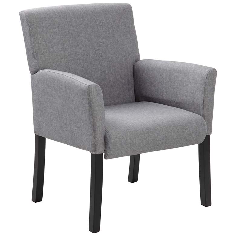Image 1 Boss Medium Gray with Black Base Box Arm Guest Accent Chair