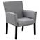Boss Medium Gray with Black Base Box Arm Guest Accent Chair