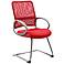 Boss Mesh Fabric Red Reception Chair