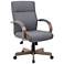 Boss Modern Gray Linen Adjustable Executive Conference Chair