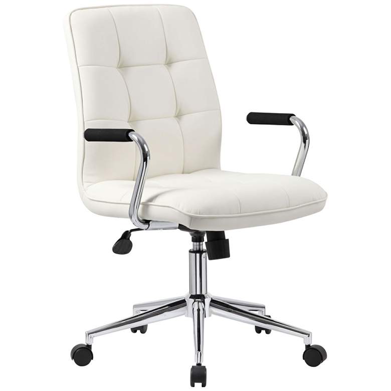 Image 1 Boss Modern White CaressoftPlus Adjustable Office Chair