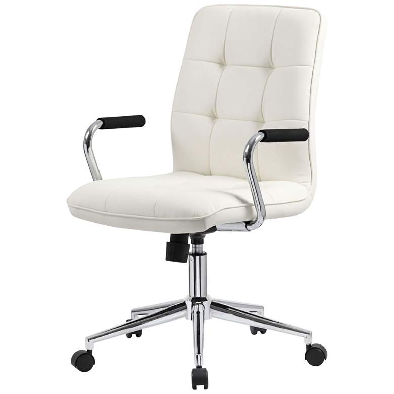 Image 2 Boss Modern White CaressoftPlus Adjustable Office Chair more views