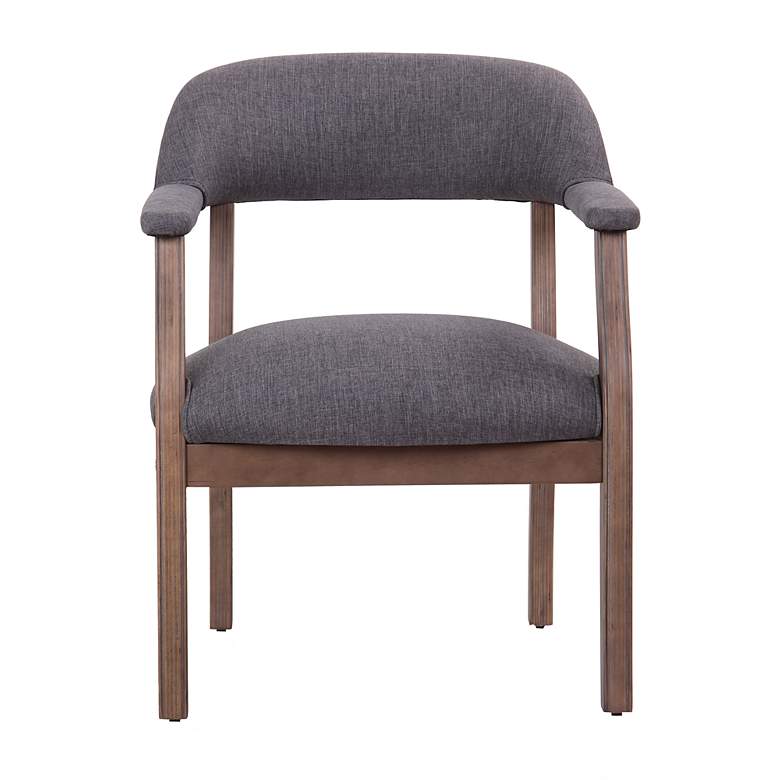 Image 4 Boss Slate Gray Commercial Grade Linen Modern Captain's Guest Accent Ch more views