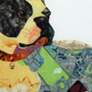 Boston Terrier 1 24" Square Reverse Printed Glass Wall Art