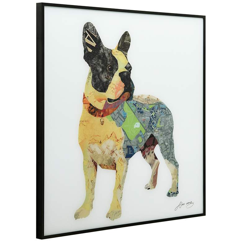 Image 3 Boston Terrier 1 24" Square Reverse Printed Glass Wall Art more views