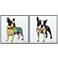 Boston Terrier 1 and 2 24" Square 2-Piece Wall Art Set