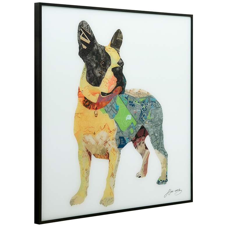 Image 4 Boston Terrier 1 and 2 24 inch Square 2-Piece Wall Art Set more views