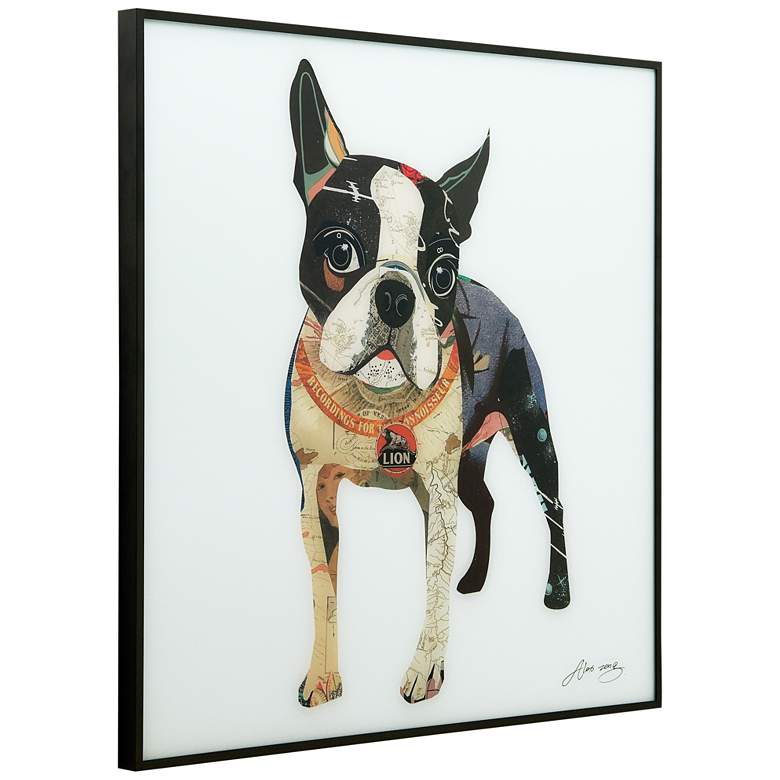 Image 5 Boston Terrier 1 and 2 24 inch Square 2-Piece Wall Art Set more views