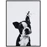 2_Boston Terrier 24"x18" Printed Glass Framed Wall Art