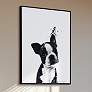 1_Boston Terrier 24"x18" Printed Glass Framed Wall Art