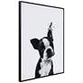 5_Boston Terrier 24"x18" Printed Glass Framed Wall Art more views