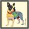Boston Terrier 25" High Dimensional Collage Framed Wall Art