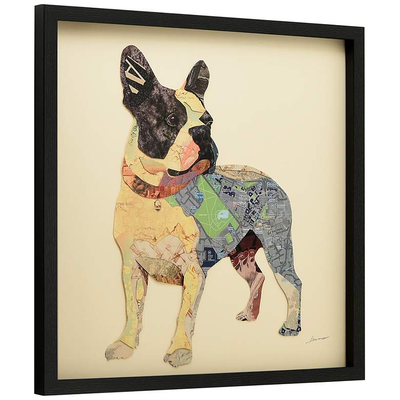 Image 4 Boston Terrier 25" High Dimensional Collage Framed Wall Art more views