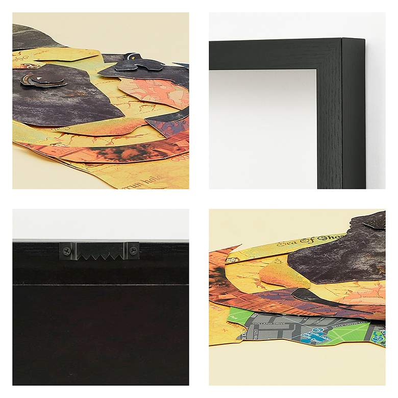 Image 3 Boston Terrier Closeup 17" High Collage Framed Wall Art more views