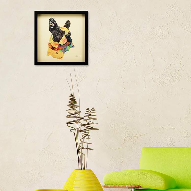Image 5 Boston Terrier Closeup 17" High Collage Framed Wall Art more views