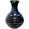 Bosworth Blue 13" High Ceramic Bottle Vase