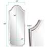 3_Bosworth Silver 24" x 59" Scalloped Rectangular Wall Mirror more views