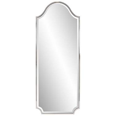 Bosworth Silver 24" x 59" Scalloped Rectangular Wall Mirror