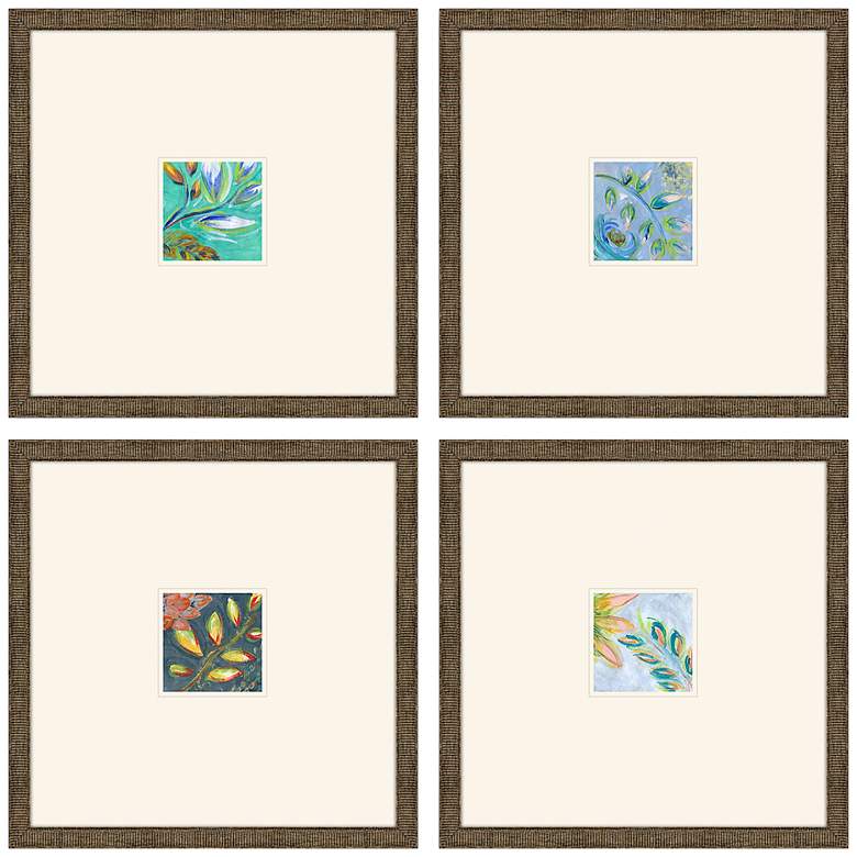 Image 3 Botanica I 16" Square 4-Piece Framed Giclee Wall Art Set