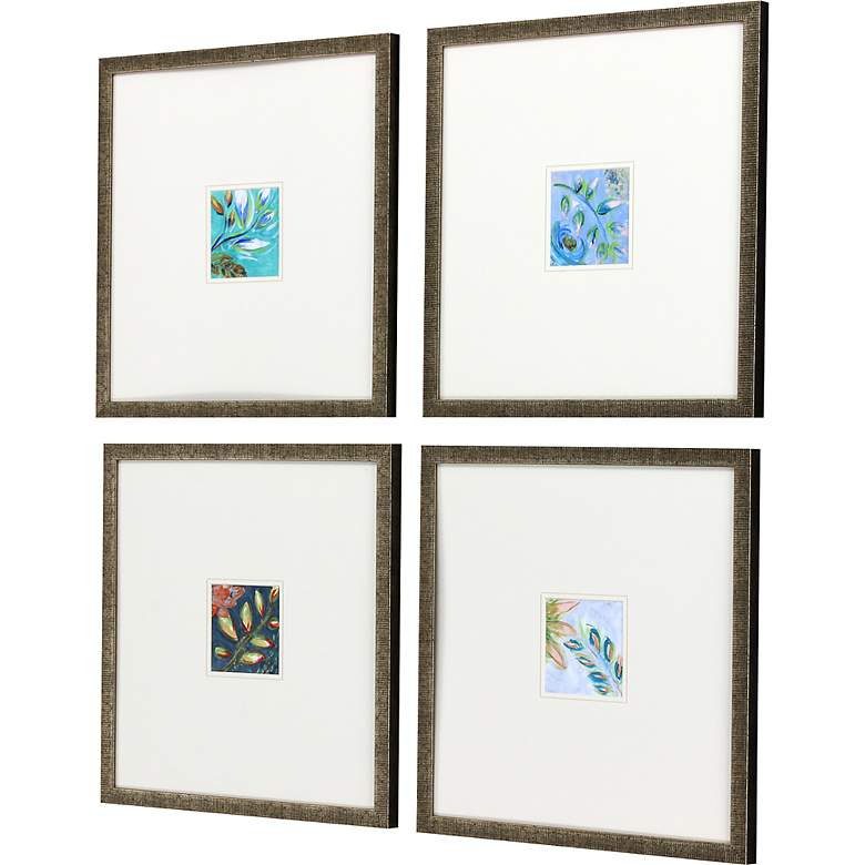 Image 5 Botanica I 16 inch Square 4-Piece Framed Giclee Wall Art Set more views