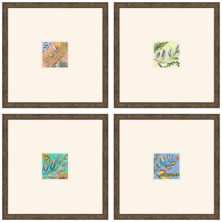 Image 3 Botanica II 16" Square 4-Piece Framed Giclee Wall Art Set
