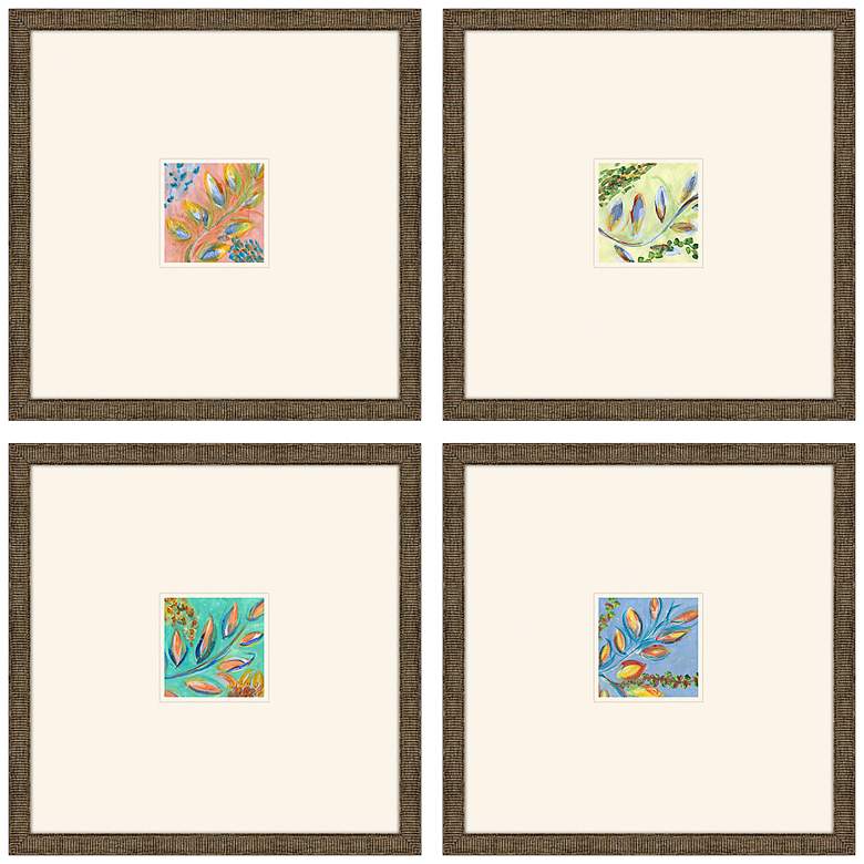 Image 3 Botanica II 16 inch Square 4-Piece Framed Giclee Wall Art Set